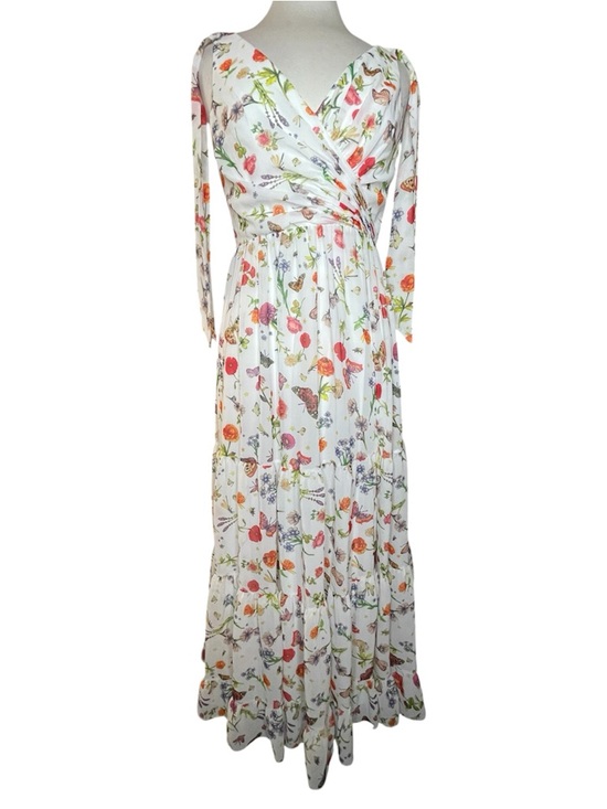 Mac Duggal Dresses & Skirts - Mac Duggal IEENA White Floral Maxi Dress - Feminine Summer Dress Sz 6